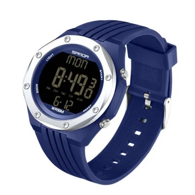 Чоловічий годинник Sanda 6093 Blue-Silver