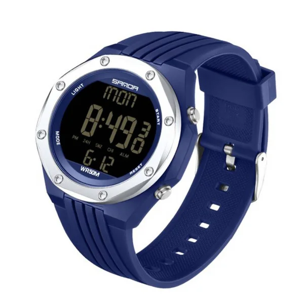 Мужские часы Sanda 6093 Blue-Silver фото 3