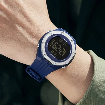 Чоловічий годинник Sanda 6093 Blue-Silver
