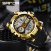 Мужские часы Sanda 6015 Black-Gold фото 5