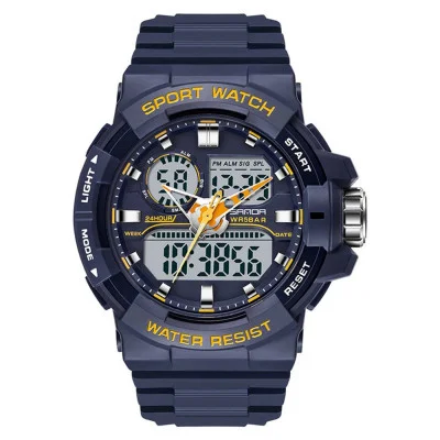 Мужские часы Sanda 6025 Black-Orange