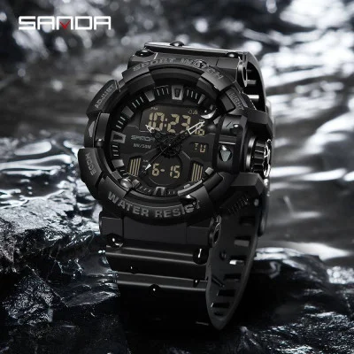 Чоловічий годинник Sanda 3129 All Black