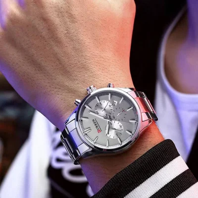 Чоловічий годинник Curren 8446 All Silver