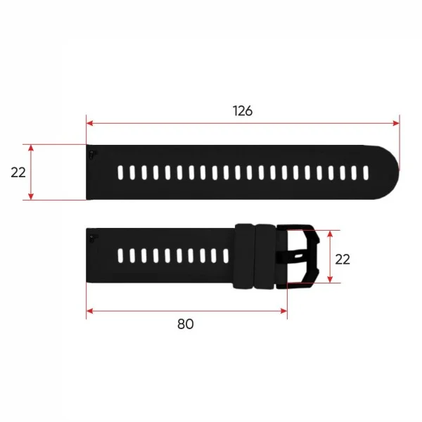 Ремінець для смарт годинника Modfit Base T2 Black фото 4