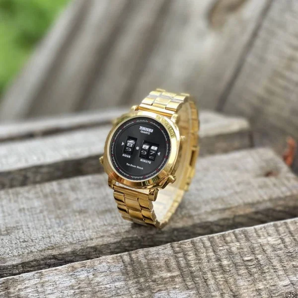 Чоловічий годинник Skmei 1531 Gold-Black фото 8