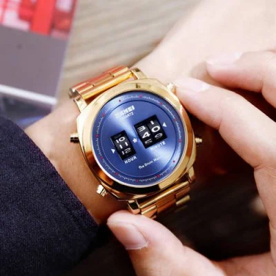 Чоловічий годинник Skmei 1531 Gold-Blue