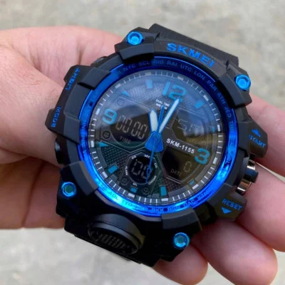 Чоловічий годинник Skmei 1155 Black Blue