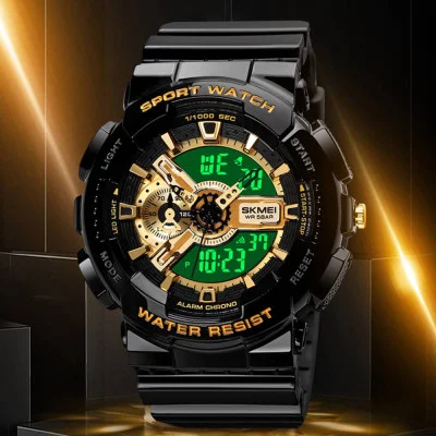 Чоловічий годинник Skmei 1688 Black-Gold