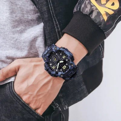 Чоловічий годинник Skmei 1637 Blue-Military