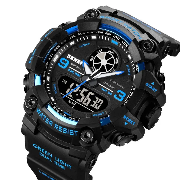 Мужские часы Skmei 1818 Black-Blue. фото 3