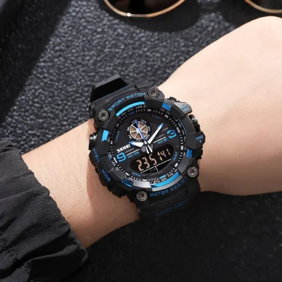 Чоловічий годинник Skmei 1818 Black-Blue.
