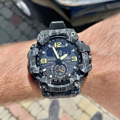 Чоловічий годинник Skmei 1637 Gray-Black