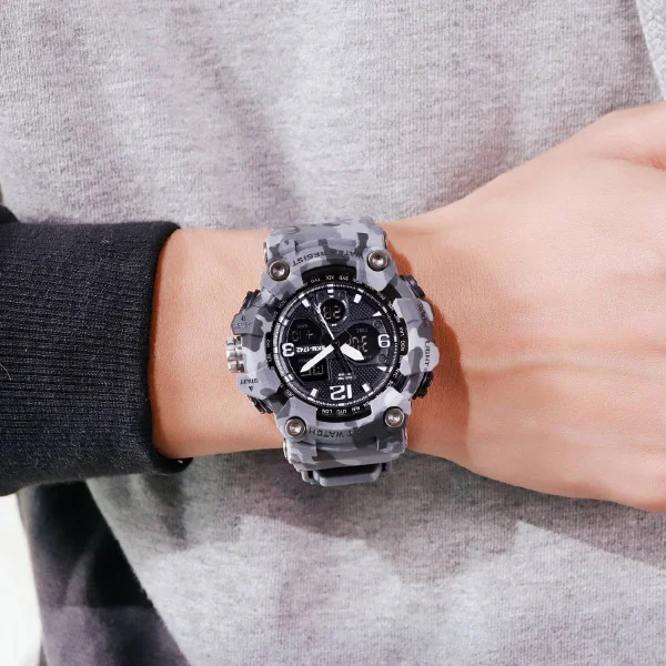 Чоловічий годинник Skmei 1742 Gray Military. фото 3
