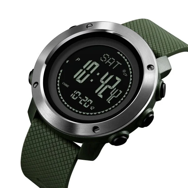 Чоловічий годинник Skmei 1418AG Army Green + Compass фото 3