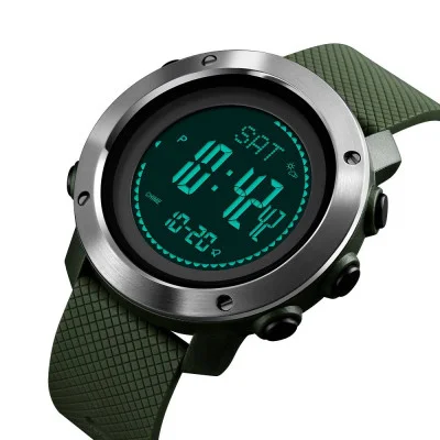 Чоловічий годинник Skmei 1418AG Army Green + Compass