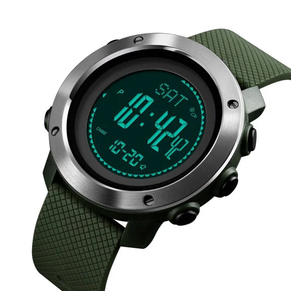 Чоловічий годинник Skmei 1418AG Army Green + Compass фото 4