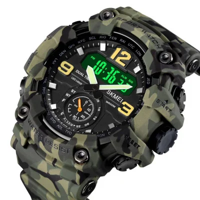 Чоловічий годинник Skmei 1637CMGN Camo Green.