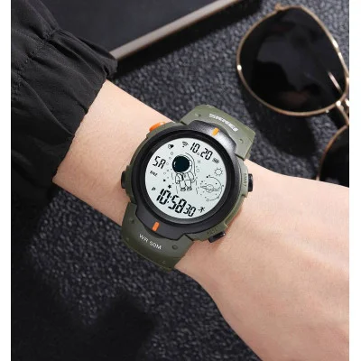 Чоловічий годинник Skmei 1820AGWT Army-green White