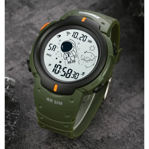 Чоловічий годинник Skmei 1820AGWT Army-green White фото 5