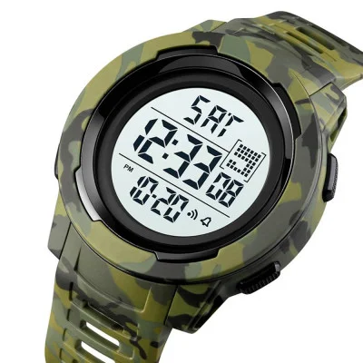 Чоловічий годинник Skmei 1731CMGNWT Camo Green White