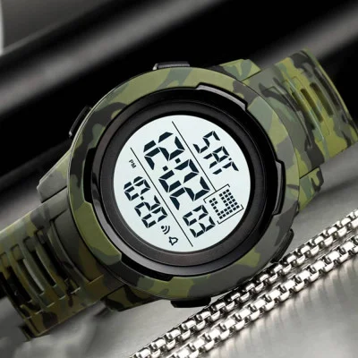 Чоловічий годинник Skmei 1731CMGNWT Camo Green White