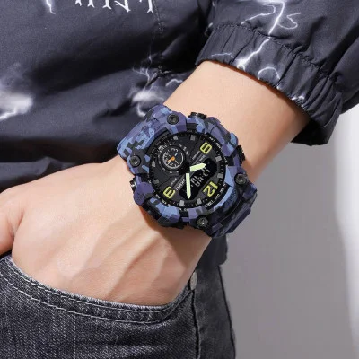 Мужские часы Skmei 1965CMBU Camo Blue