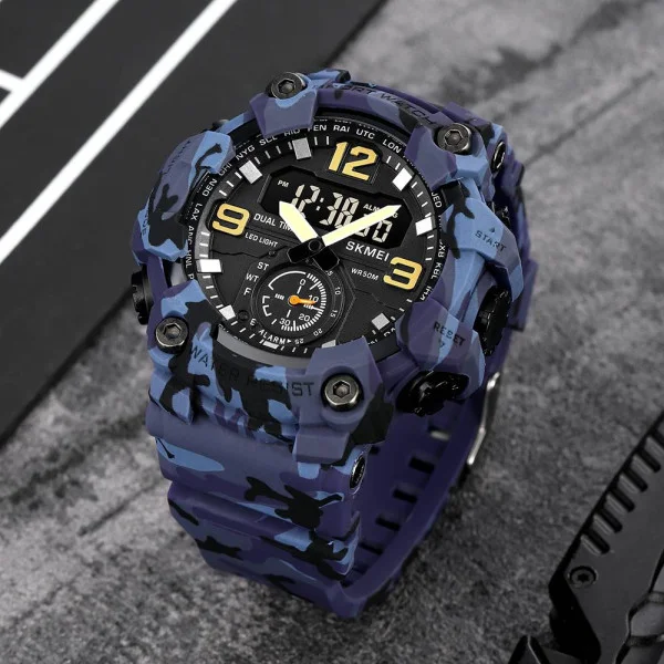 Мужские часы Skmei 1965CMBU Camo Blue фото 5