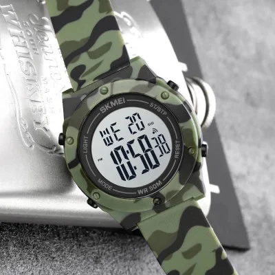 Чоловічий годинник Skmei 1772CMGNWT Camo Green-White