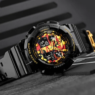 Мужские часы Skmei 1832CMBKGD Black-Gold Camo