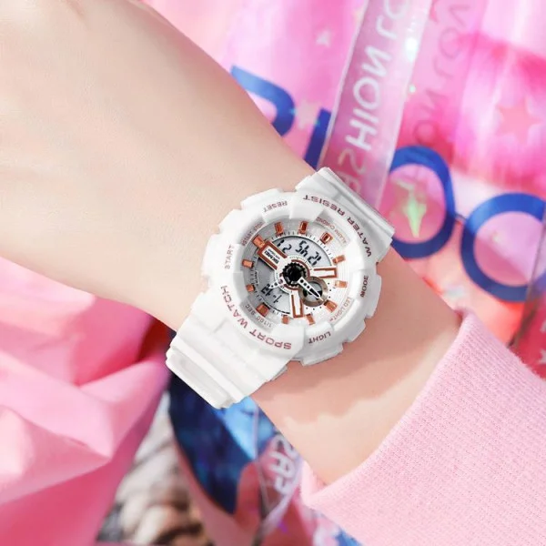 Жіночий годинник Skmei 1834WT White-Gold фото 4