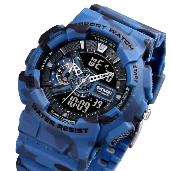 Чоловічий годинник Skmei 1688CMBU Camo Blue фото 3