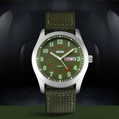 Чоловічий годинник Skmei 9112GN Silver-Green