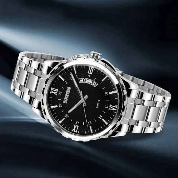 Чоловічий годинник Skmei 9069SIBK Silver-Black фото 3