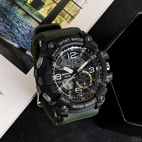 Мужские часы Sanda 759 Green-Black фото 3