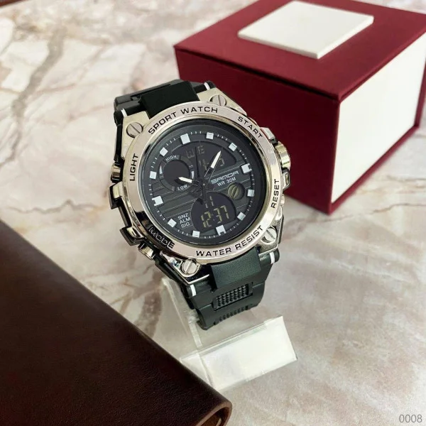 Мужские часы Sanda 739 Black-Silver фото 3