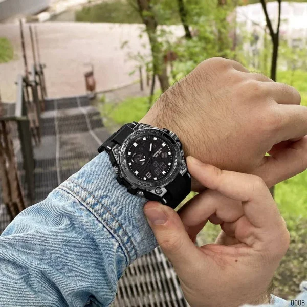 Мужские часы Sanda 739 Black-Silver фото 13