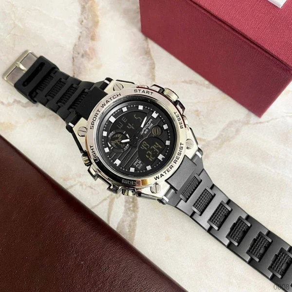 Мужские часы Sanda 739 Black-Silver фото 6
