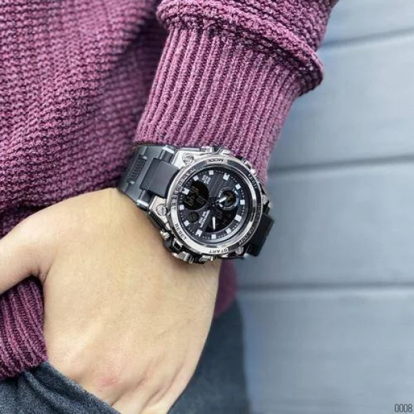 Мужские часы Sanda 739 Black-Silver фото 8