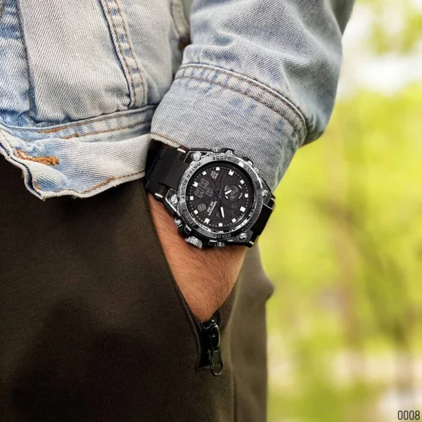 Мужские часы Sanda 739 Black-Silver фото 11