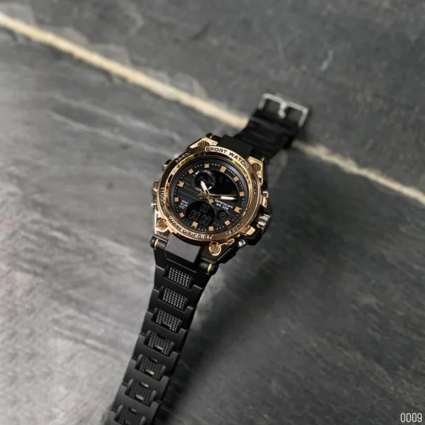 Мужские часы Sanda 739 Black-Gold фото 10