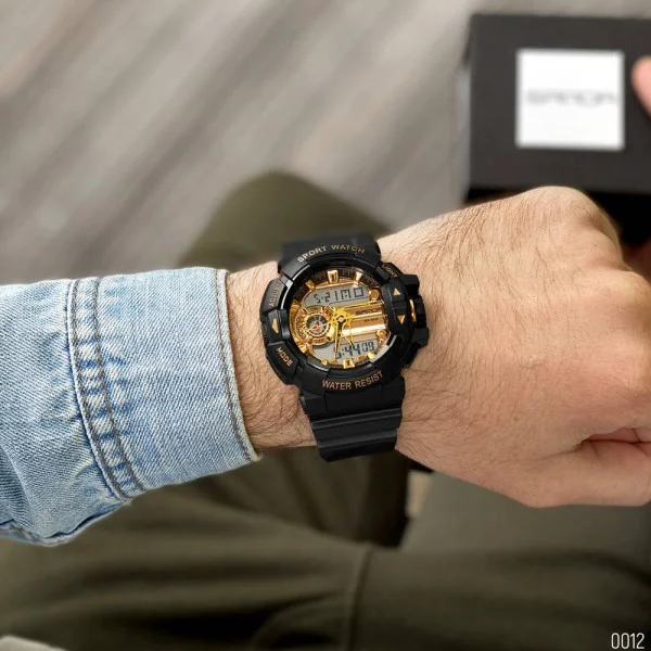 Мужские часы Sanda 599 Black-Gold фото 9