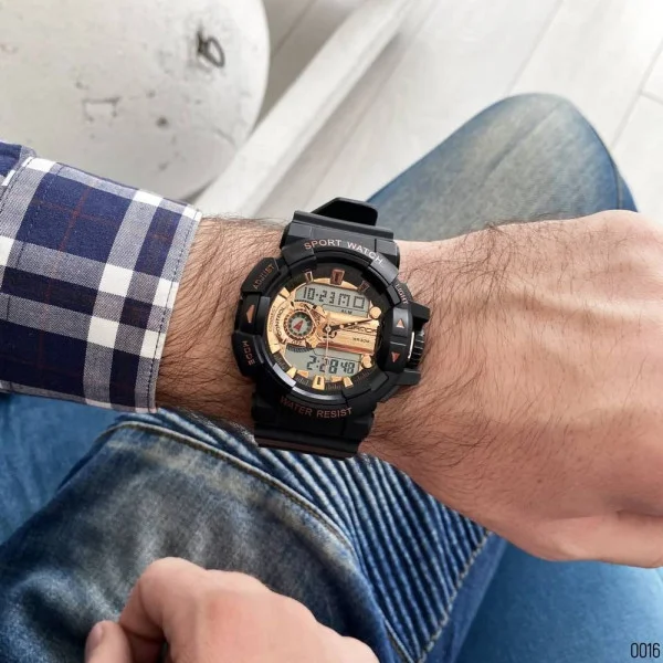 Мужские часы Sanda 599 Black-Cuprum фото 12