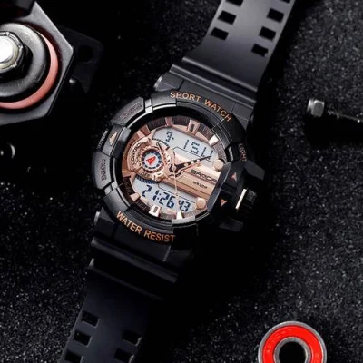 Мужские часы Sanda 599 Black-Cuprum