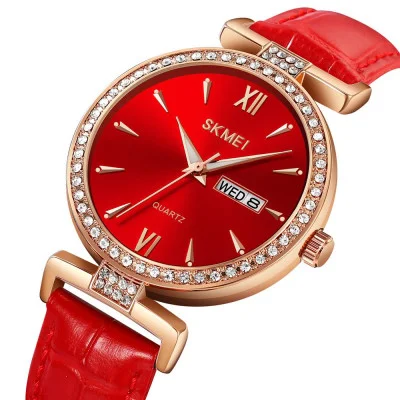 Жіночий годинник Skmei 2090RGRD Rose Gold-Red