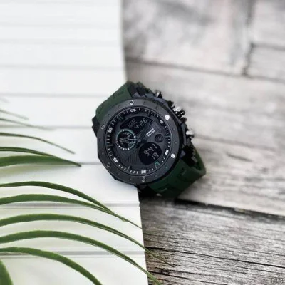 Чоловічий годинник Sanda 6012 Green-Black