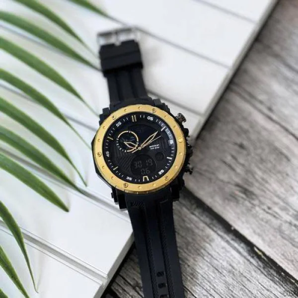 Чоловічий годинник Sanda 6012 Black-Gold фото 4