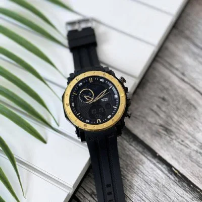 Чоловічий годинник Sanda 6012 Black-Gold