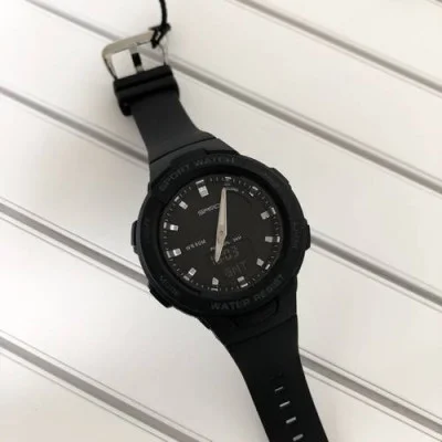 Чоловічий годинник Sanda 6005 Black-Silver