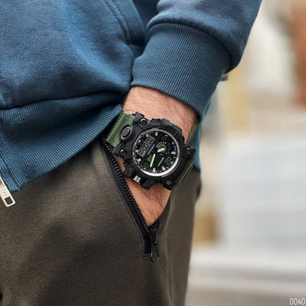 Чоловічий годинник Sanda 742 Green-Black фото 11