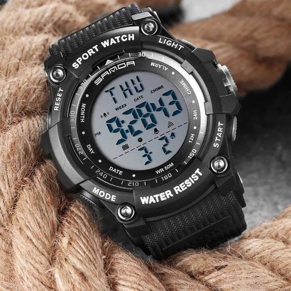 Чоловічий годинник Sanda 2016 Black фото 3